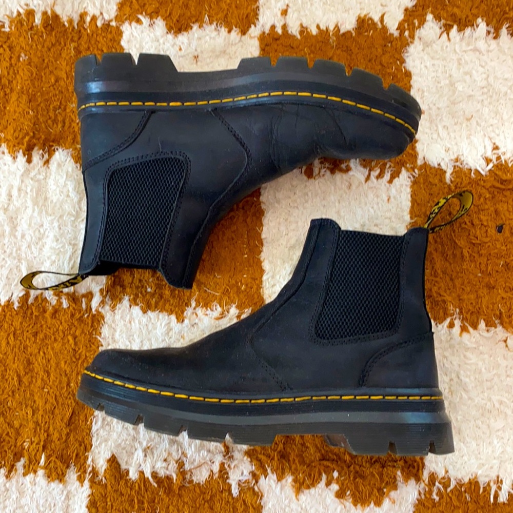 Doc Martens suede black pull on Embury Chelsea boot